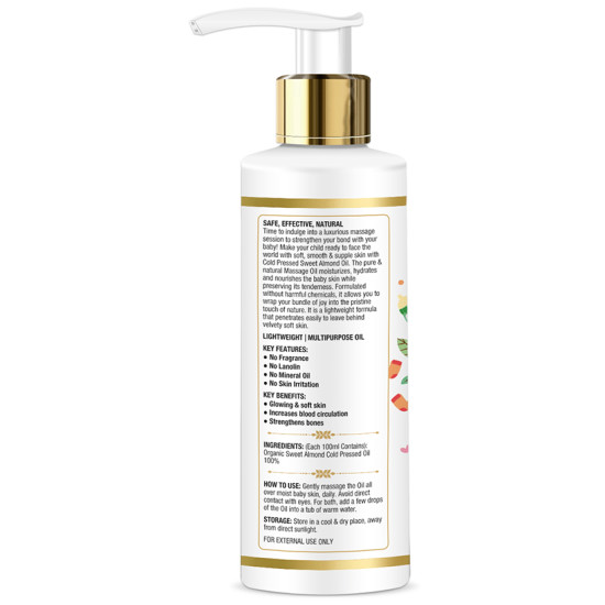 Mom & World Baby Massage Organic Sweet Almond Oil image