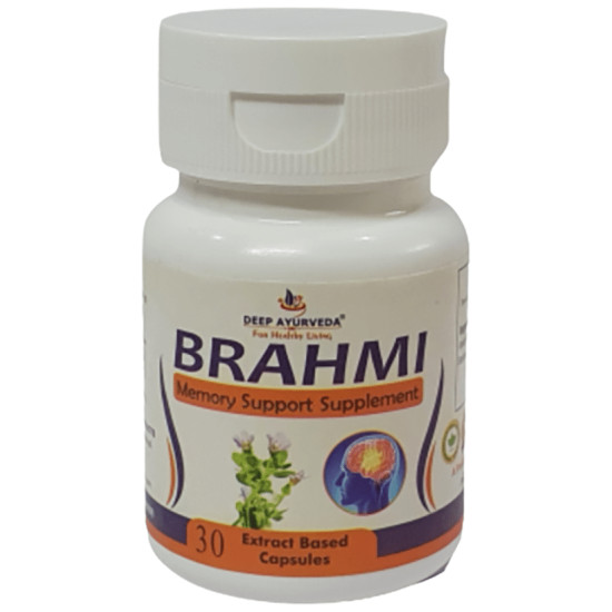 Deep Ayurveda Brahmi Memory Support Supplement Extract Based Capsule image