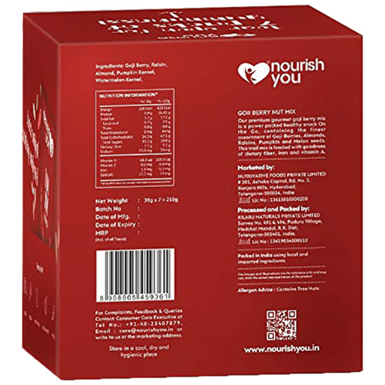 Nourish You Nut Mix (30gm Each) Goji Berry image