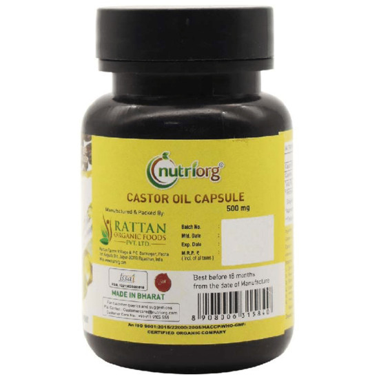 Nutriorg Castor Oil Softgel Capsule image