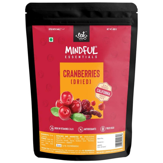 Eat Anytime Mindful Essentials Cranberry (Dried) image