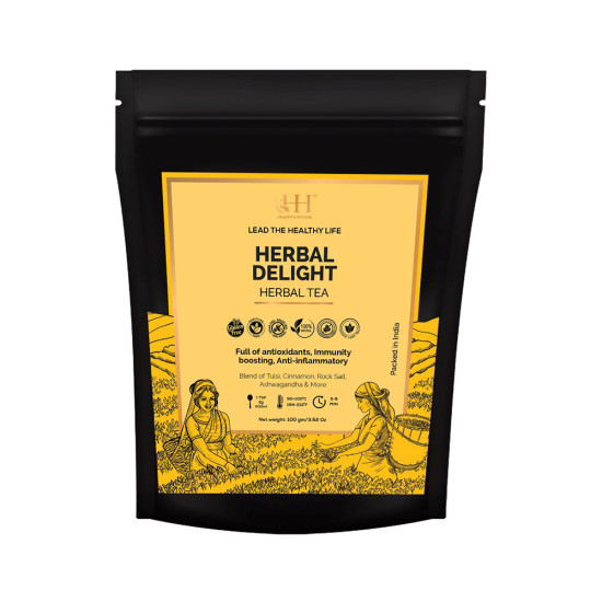 Healthy & Hygiene Combo Pack of Herbal Delight Herbal Tea & Turmeric Citrus Herbal Tea (100gm Each) image