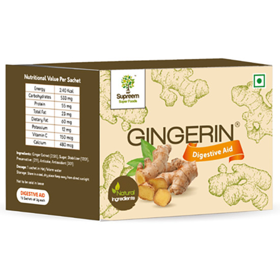 Supreem Super Food Gingerin Digestive Aid(3gm Each) Sachet image