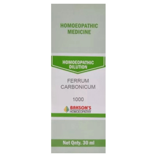 Bakson's Ferrum Carbonicum Dilution 1000 CH image