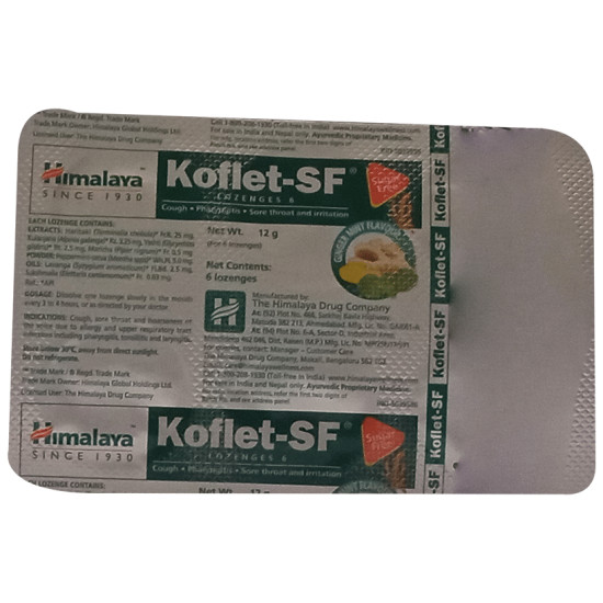 Himalaya Koflet-SF Lozenges Ginger Mint Sugar Free image