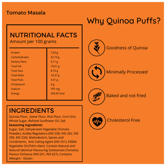 Snack Amor Quinoa Puffs Tomato Masala image