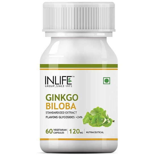 Inlife Gingko Biloba Extract 120mg Vegetarian Capsule Vegicap image