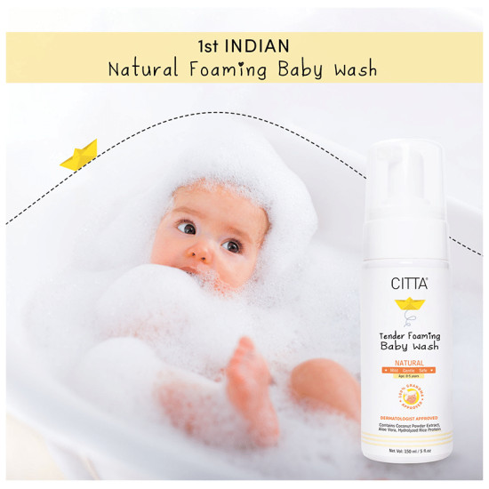 Citta Combo Pack of Tender Foaming Body Wash & Gentle Foaming Baby Shampoo (150ml Each) image