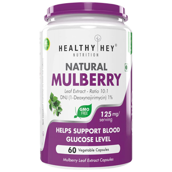 HealthyHey Natural Mulberry 125mg Ratio 10:1 Vegetable Capsule image