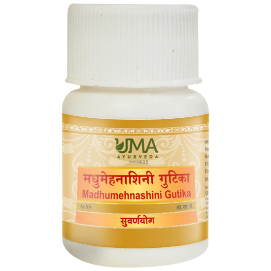 Uma Ayurveda Madhumehnashini Gutika (with Gold) image