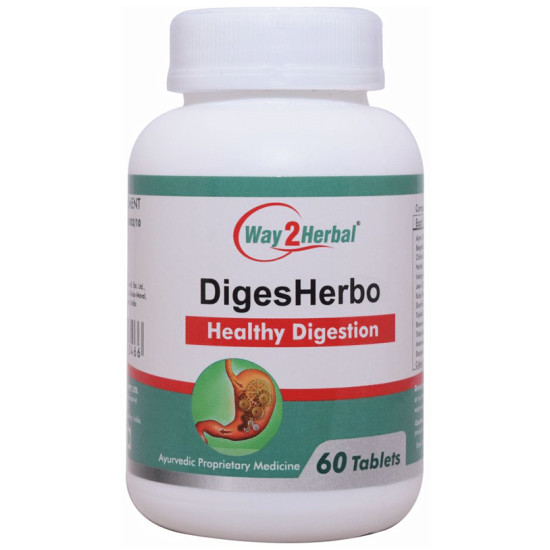 Way2Herbal Diges Herbo Healthy Digestion Tablet image