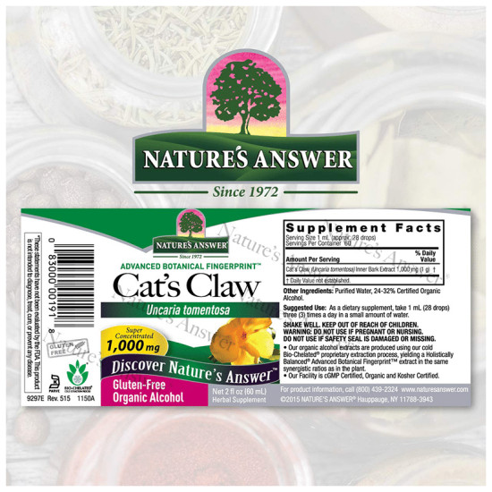 Nature's Answer Cat's Claw Super Concentrated 1000mg Liquid image