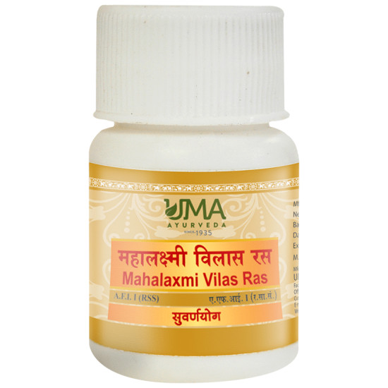 Uma Ayurveda Mahalaxmi Vilas Ras Tablet (with Gold) image