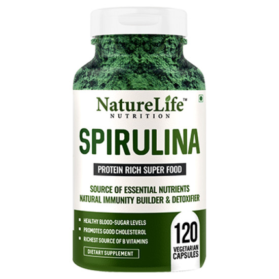 Nature Life Nutrition Spirulina 500mg Vegetarian Capsule image