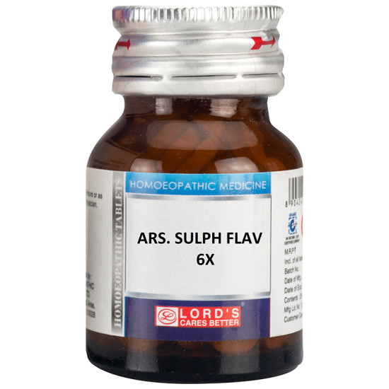 Lord's Ars Sulph Flav Trituration Tablet 6X image