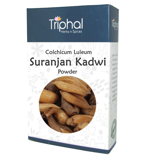 Triphal Suranjan Kadwi/ Suranajaan Kadvi/ Colchicum Luleum/ Suranjan Bitter Powder image