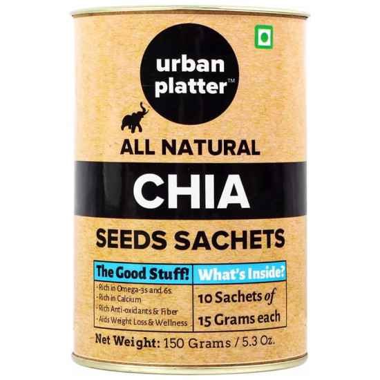 Urban Platter All Natural Chia Seeds Sachets (15gm Each) image