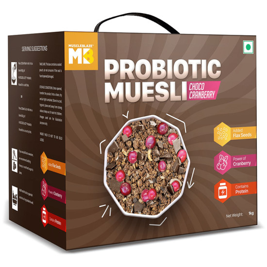 MuscleBlaze Probiotic Muesli Choco Cranberry image