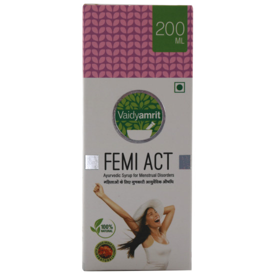 Vaidyamrit Femi Act Ayurvedic Syrup for Menstrual Disorder image