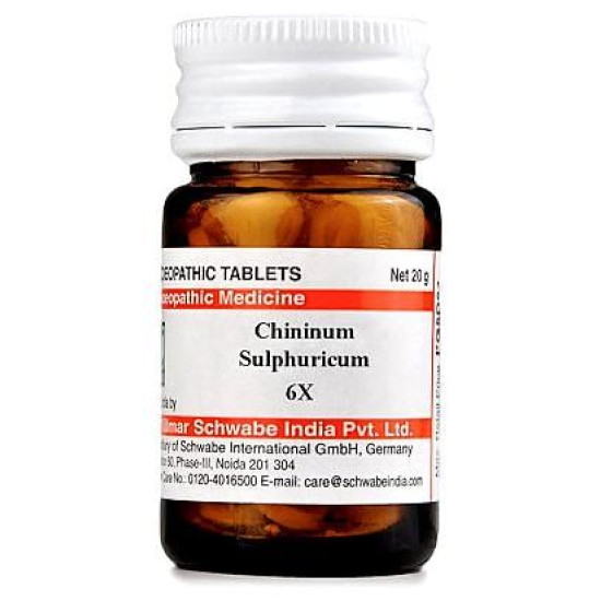 Dr Willmar Schwabe India Chininum Sulphuricum Trituration Tablet 6X image