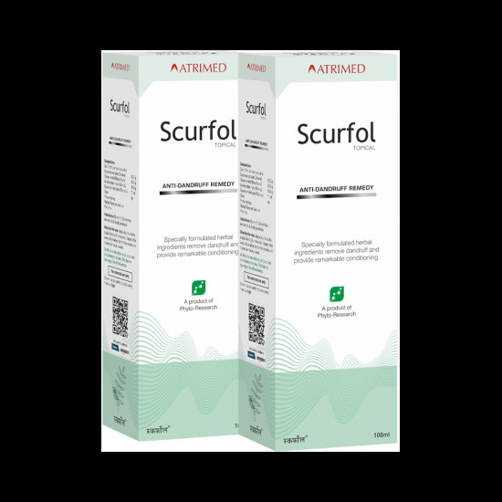 Atrimed Scurfol Topical Anti-Dandruff Shampoo (100ml Each) image