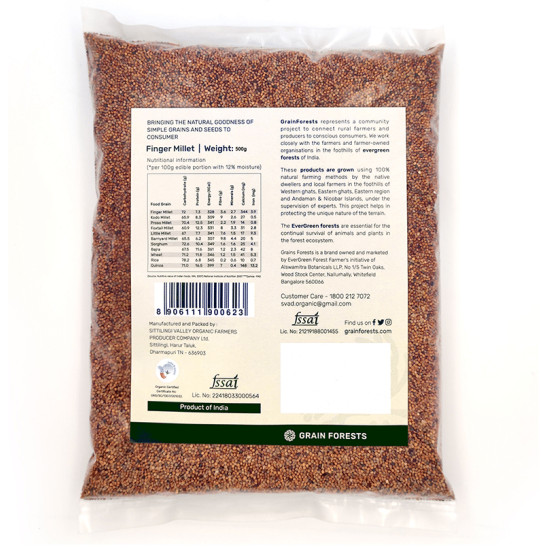 Grain Forests Certified Organic Finger Millet (500gm Each) image