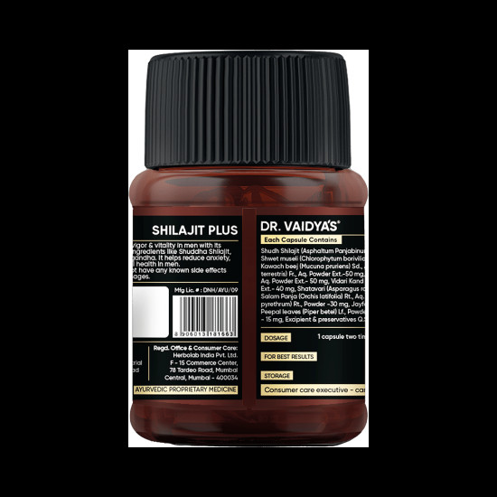 Dr. Vaidya's Shilajit Plus Capsule (30 Each) image