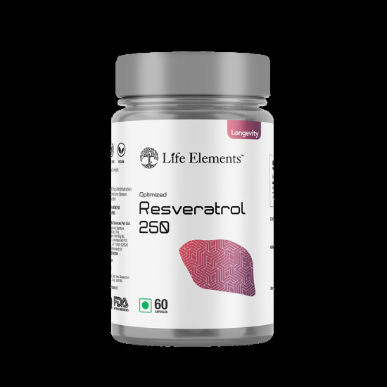 Life Elements Optimized Resveratrol 250 Vegetable Capsule image