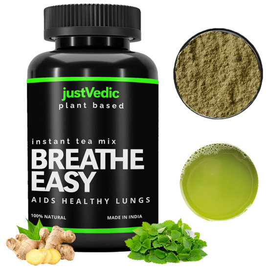 Just Vedic Plant Based Instant Tea Mix Breathe Easy Aids Healthy Lungs image