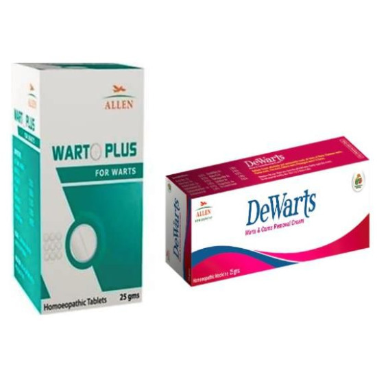 Allen Anti Warts Combo (Warto Plus Tablet + Dewarts Cream) image