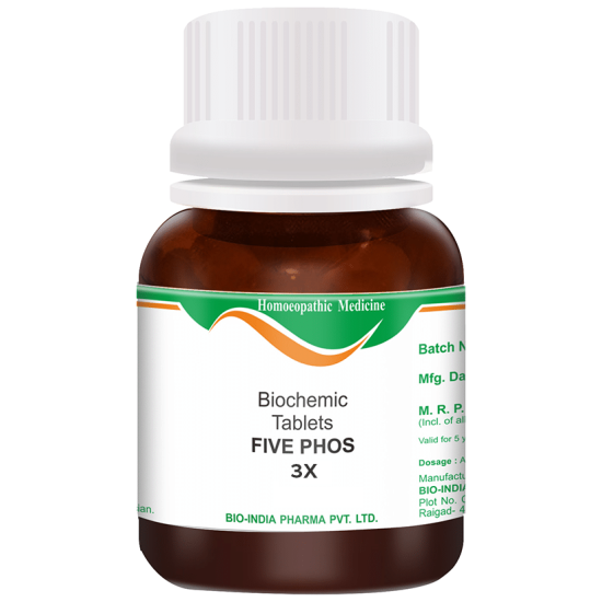 Bio India Five Phos Biochemic Tablet 3X image