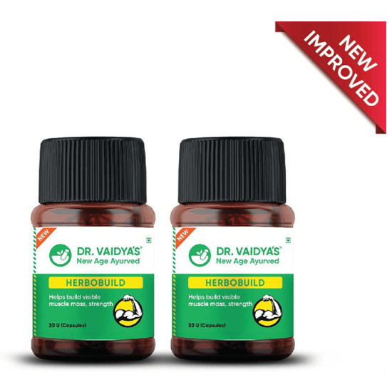 Dr. Vaidya's Herbobuild Ayurvedic Muscle Supplement Capsule (30 Each) image