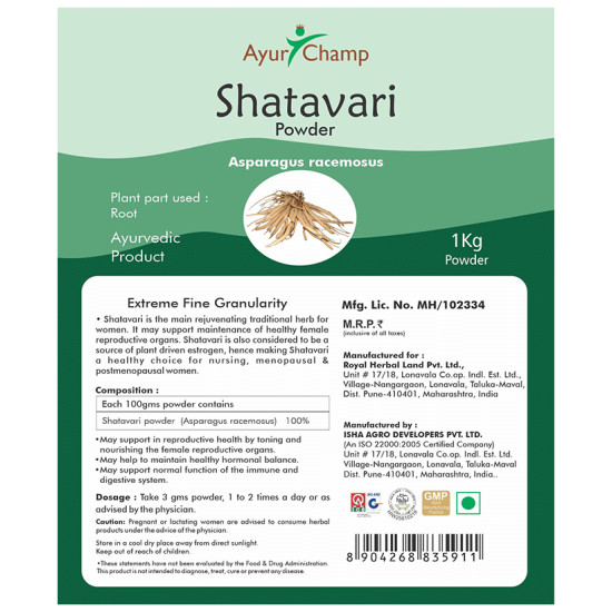 Ayur Champ Shatavari Asparagus Racemosus Powder image