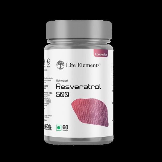 Life Elements Optimized Resveratrol 500 Vegetable Capsule image