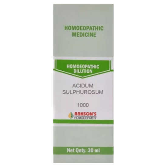 Bakson's Acidum Sulphurosum Dilution 1000 CH image