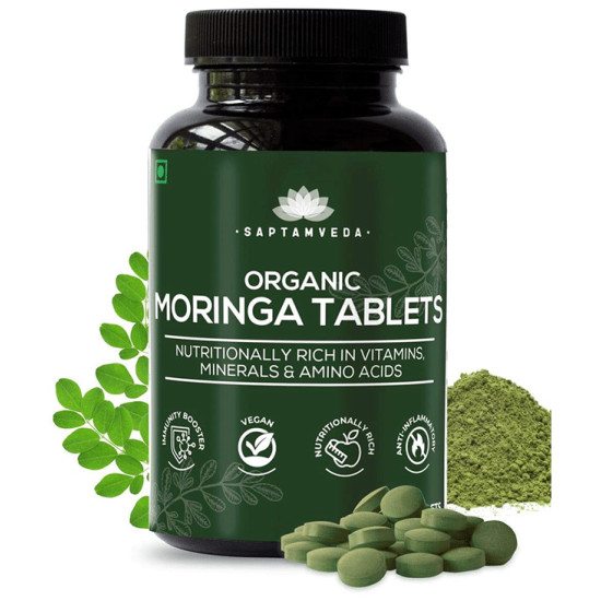 Saptamveda Organic Moringa Tablet (120 Each) image