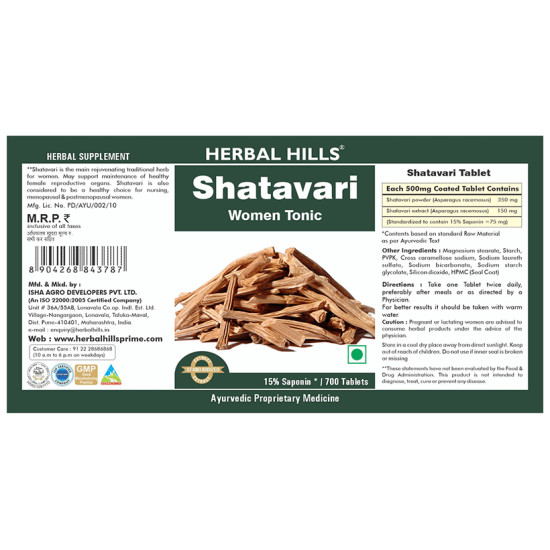 Herbal Hills Shatavari Women Tonic Tablet image