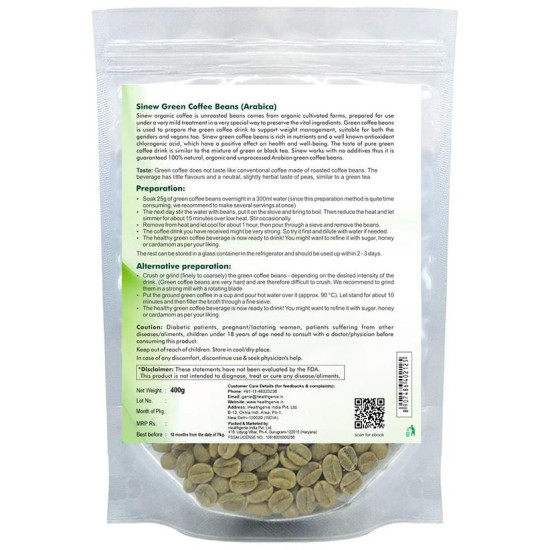 Sinew Nutrition Green Coffee Beans (400gm Each) image