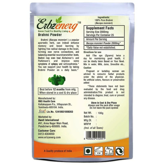 Erbzenerg Brahmi Leaf Powder image