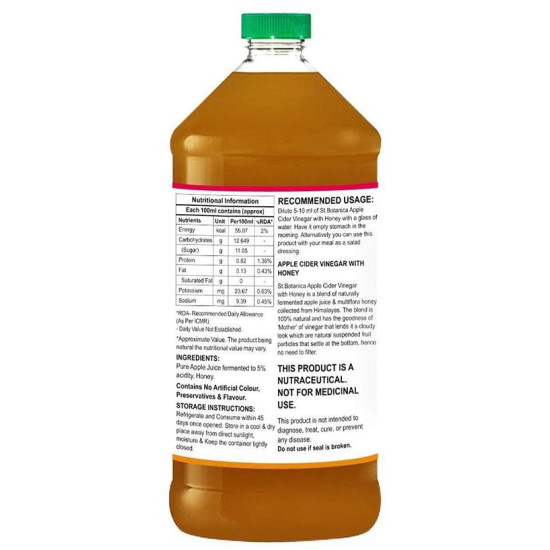 St.Botanica Apple Cider Vinegar with Honey with Mother Vinegar image