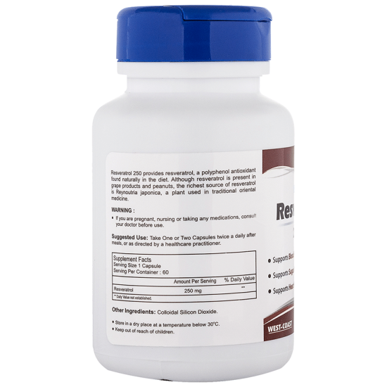 HealthVit Resveratrol 250mg Capsule image