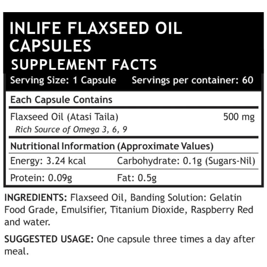 Inlife Flaxseed Oil Capsule image