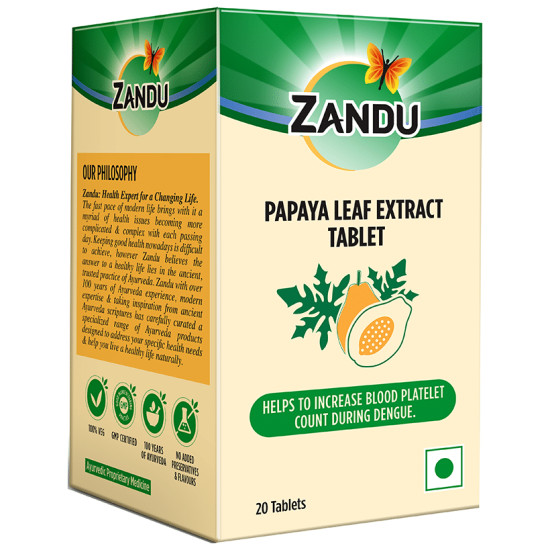 Zandu Papaya Leaf Extract Tablet image