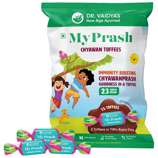 Dr. Vaidya's My Prash Chyawan Toffees (75 Each) Chocolate image