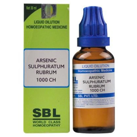 SBL Arsenic Sulphuratum Rubrum Dilution 1000 CH image