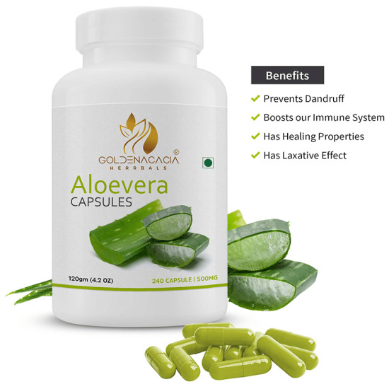 Goldenacacia Herrbals Aloevera 500mg Capsule image