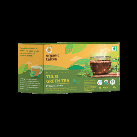 Organic Tattva Organic Tea Bag (2g Each) Tulsi Green Tea image