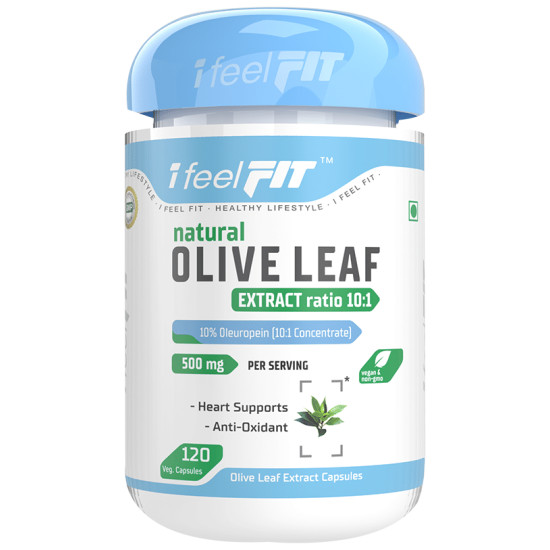 iFeelFIT Natural Olive Leaf Extract Ratio 10:1 10% Oleuropein (10:1 Concentrate) 500mg Veg. Capsule image