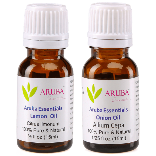 Aruba Essentials Combo Pack of Lemon Oil & Onion Oil (15ml Each) image