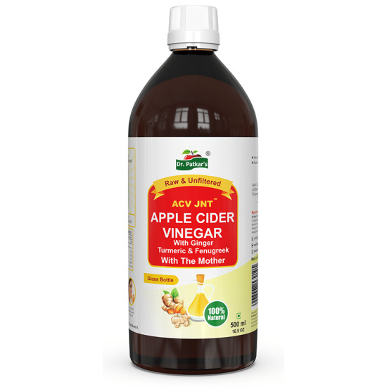 Dr. Patkar's Apple Cider Vinegar Ginger, Turmeric & Fenugreek with the Mother (500ml Each) image